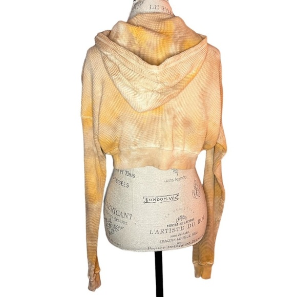 NWT Wild Fable Cropped Hoodie Waffle Material Thermal - size S - Picture 3 of 5